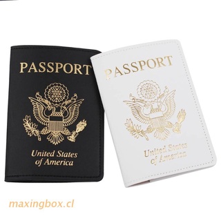 maxin portátil usa travel pasaporte titular de cuero pu tarjeta de identificación cubierta caso protector