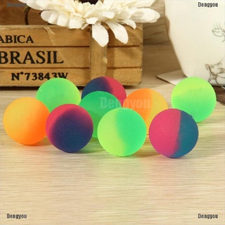 <dengyou> 10 piezas 32 mm bola noctilúcida luminosa de colores caramelos de alta bola de rebote para niños