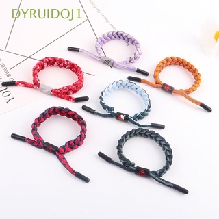 Dyruidoj1 Fans regalo moda femenina estilo japonés trenza cuerda deporte hombres Naruto pulsera Cosplay brazalete/Multicolor
