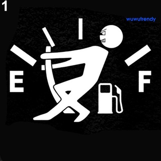 Car Vehicle Truck Window Reflective Funny Gas Fuel Gage Empty Sticker Decal