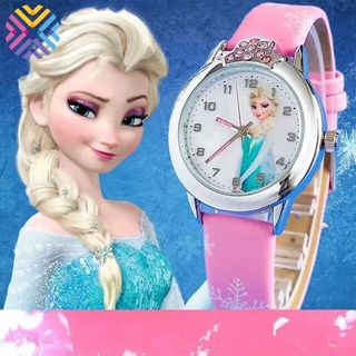 Frozen De Dibujos Animados Reloj De Cuarzo Cristal Diamante Dial Relojes De Navidad Para Niñas Niños JP6 Watch