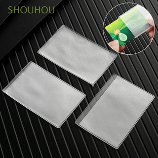 SHOUHOU 10pcs New Work Card Holders Waterproof Card Sleeve Name Card ID Business Case Protector Cover Office School Badge Multi-use Unisex ID Card Pouch