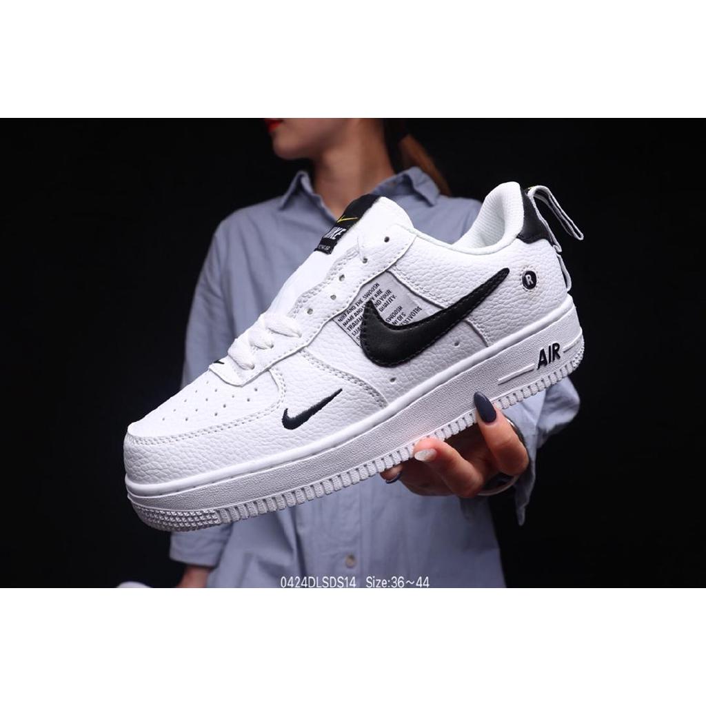 Asli Nike Sepatu Nike Nike AIR FORCE 1 Tmall Official Explosions Joint Stitching Tide Sepatu Low To Help Air Force One