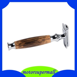 [motormall] Afeitadora clásica con mango De bambú con doble borde Para rasuradora De seguridad (1)