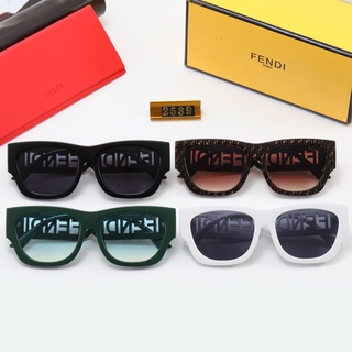 Nueva marca de lujo FENDI mujeres gafas de sol cuadradas degradadas lente de alta calidad femenina cuadrada gradiente lente marco de Metal (3)