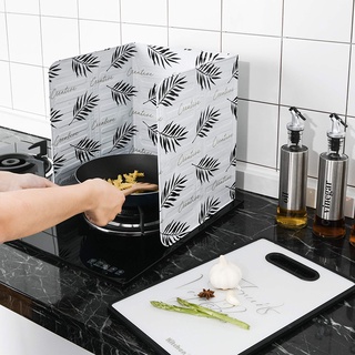 Estufa de Gas de papel de aluminio creativa Banco de cocina a prueba de salpicaduras Deflector de grasa de hoja de hogar de placa deflectora térmica de partición de cocina