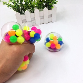 BIYONG Creative Stress Balls Children Gifts Gadget Vent Toy Squeeze Ball Toy Autism Mood Squeeze Vent Decompression Toys Colorful Ball Stress Reliever Mini Ball Toy Fidget Toys Relief Healthy Ball/Multicolor (4)