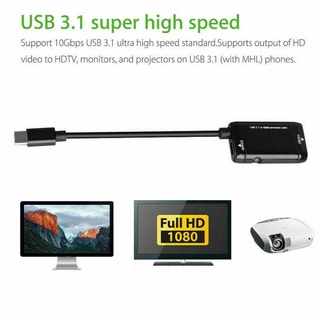 JCFS🔥Bens à vista🔥Adaptador USB-C tipo C a HDMI Female/adaptador de Audio HD 1080P/Video USB 3.1 TV HDMI Cable adaptador/para MHL Android Tablet (7)
