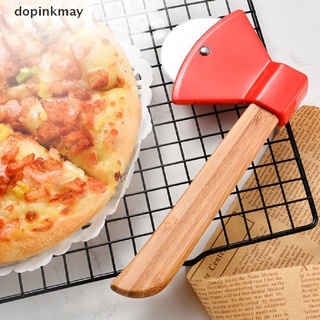 dopinkmay 1pc hacha mango de bambú cortador de pizza hoja giratoria hogar cocina herramienta de corte cl (5)