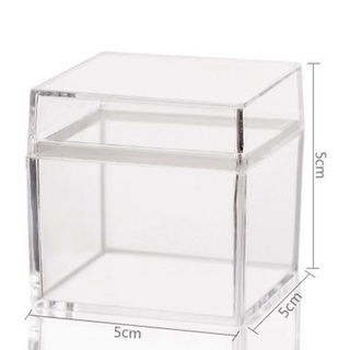 【Antofagasta】2 unids/set caja de almacenamiento de joyas de acrílico transparente para joyas, caja de almacenamiento