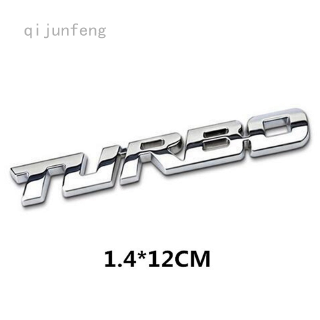 qijunfeng turbo universal coche motocicleta auto cromo 3d metal emblema insignia pegatina única
