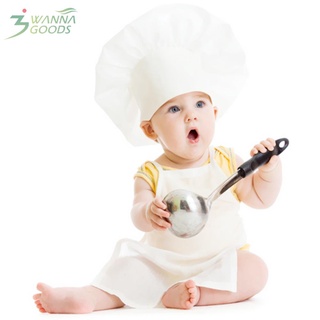 Bebé recién nacido fotografía Props niños niñas Chef delantal sombrero cocinero traje conjunto