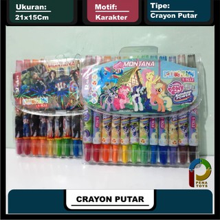 Play Color Crayon carácter medio Crayon 12 colores