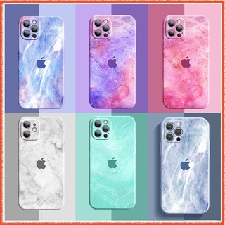 iPhone 13 12 11 Pro Max X Xr Xs 7 8 6s 6 Plus watercolor marble liquid protector
