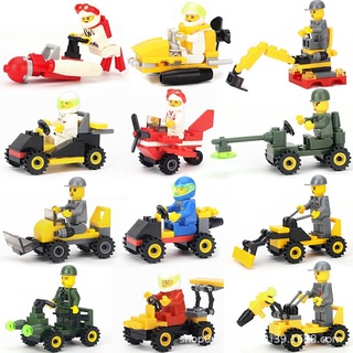 Mini Lego coche montaje bloques de construcción juguetes educativos cumpleaños de los niños con bloques de construcción minifigura