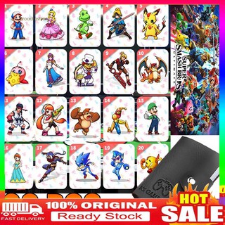Wx 20 pzs tarjetas de juego con etiqueta NFC Zelda Super Smash Bros para Amiibo Nintendo Switch NS