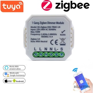 [envío 24 horas] lonsonho tuya smart zigbee dimmer switch módulo 1 2 gang 220v con control inalámbrico neutro de 2 vías funciona con alexa googl