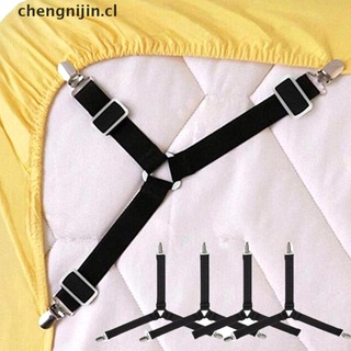 YANG 4Pcs/set Triangle Elastic Suspenders Gripper Holder Clip Bed Sheet Fasteners .