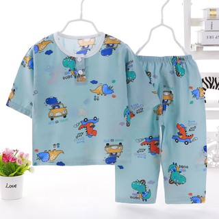 Pijamas de los niños bebé niños niñas pijamas conjunto de ropa de verano conjuntos de ropa de dormir conjunto