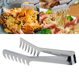 Pinzas de acero inoxidable de fideos de espagueti Pasta peine de comida Clip occidental restaurante herramientas de cocina