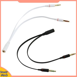 HUA Cable Divisor De Audio AUX De 3.5 Mm/Adaptador De Audífonos Hembra A 2 Machos