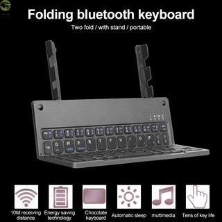 Teclado plegable plegable inalámbrico Bluetooth Portátil diseño delgado con soporte Para Ios y Android