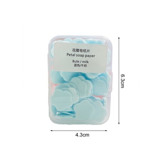 overcharming 100 unids/caja de papel de jabón ecológico fragante almidón de maíz eficaz agradable a la piel jabón rebanada para lavar (5)