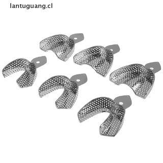 [lantuguang] bandejas de impresión de metal autoclavable dental de acero inoxidable superior + inferior elegir [cl]