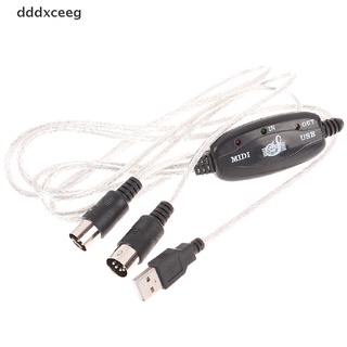 *dddxceeg* USB IN-OUT MIDI Interface Cable Converter to PC Music Keyboard Adapter Cord hot sell