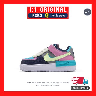 6 colores Nike Air Force 1 Shadow niños y niñas moda zapatos casuales zapatillas de deporte 26-35