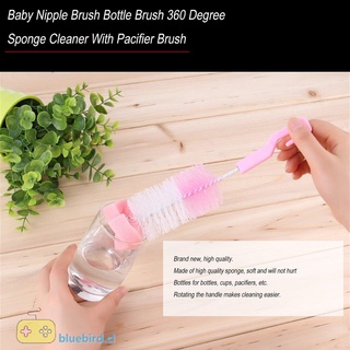 Baby Nipple Brush Bottle Brush 360 Degree Sponge Cleaner With Pacifier Brush