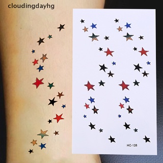 cloudingdayhg moda colorida estrella impermeable temporal tatuaje pegatinas mujeres belleza arte corporal productos populares