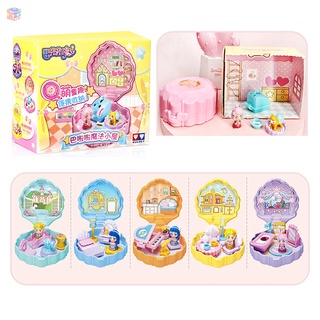 Little Fairy Pocket Toys Blind Box House Playset Collectible Toy Themed Accessories for Girls