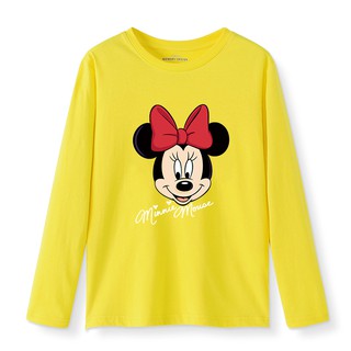 Algodón de los niños de manga larga camiseta más el tamaño 110-160 de dibujos animados Mickey Minnie camisas de los niños camisas niño niña camisas L9105 (2)