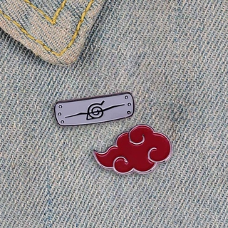 Naruto Shippuden símbolos e iconos esmalte Pin Set Cool Anime joyería