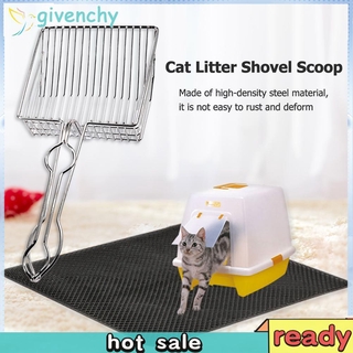 gatito arena de basura pala de acero cuchara de arena herramienta limpia mascota gato suministros