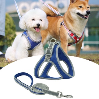 Wanmaolian arnés para mascotas reflectante transpirable tela de malla para caminar correa de seguridad para perros para cachorro (2)