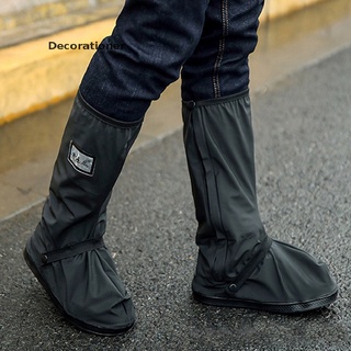 (decorationer) caliente impermeable motociclista reflectante lluvia zapatos footweaar cubierta negro en venta