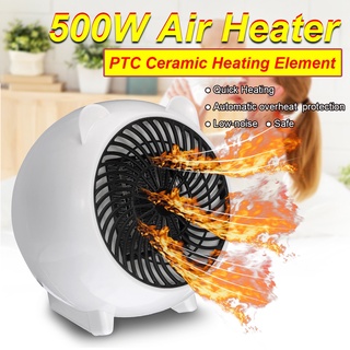 500W PTC Portátil Calefacción Calentador Eléctrico Caliente Ventilador De Aire Invierno Soplador Hogar