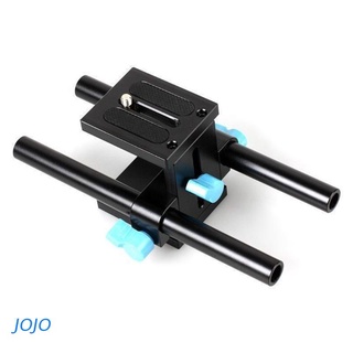 JOJO Universal Aluminum 15mm Rail Rod Support System for Follow Focus Rig 5D2 5D 5D3