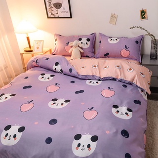 ❤Promoción❤De dibujos animados Pikachu cama doble de cuatro piezas de ropa de cama estudiante dormitorio individual de tres piezas amarillo sábana de edredón (7)