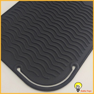 [KaKa Toys] plancha de pelo grande a prueba de calor alfombra de salón para planchas planas/curlingas negro