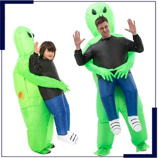 Halloween Alien ropa inflable con máquina de viento fantasma peluche juguete