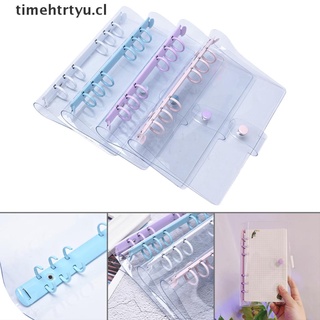 [timehtrtyu] 6 agujeros transparentes para cuaderno, carpeta, planificador, clips, hoja suelta, anillo cl