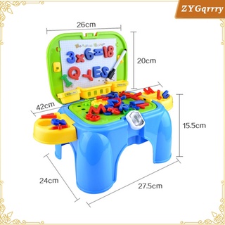 1set Kids Learning Chair Toy Multifunction 2in1 Toys Storage Chair Baby