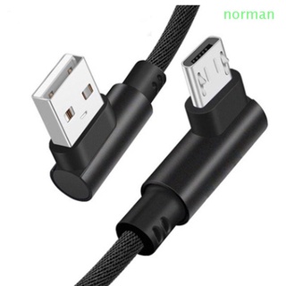 Norman práctico Cable Micro USB Cable de datos 90 grados Cable de carga rápida accesorios móviles 1M A Cable USB tipo C Cable/Multicolor
