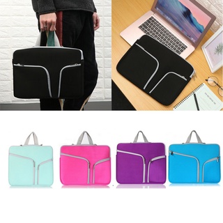 0825# Double Pocket Zipper Bag Inner Handle Computer Bag Laptop Bag For Macbook