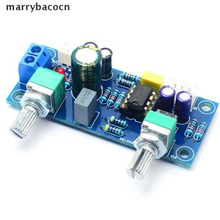 Marrybacocn Low Pass Filter Bass Subwoofer Pre-AMP Amplifier Board Dual Power NE5532 CL