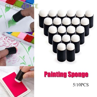 CLAUDETTE DIY Painting Sponge Kids Painting Tool Finger Painting Daubers Drawing 10pcs/set Card Making Chalk Inking Art Tools