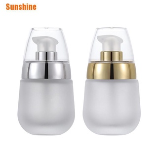 sunshine> 30ml esmerilado loción de vidrio transparente tóner cosmético suero botella de oro flor tapa (1)